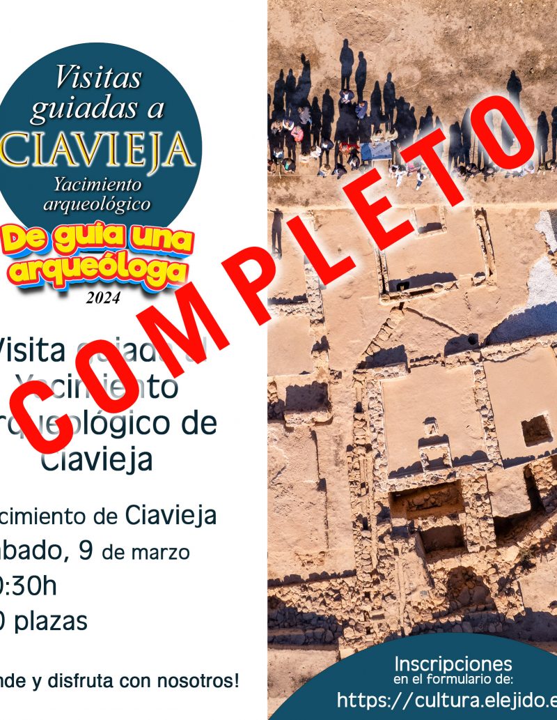 COMPLETO Visitas guiadas al Yacimiento de Ciavieja – «De guía una arqueóloga» – Sábado 9 de marzo