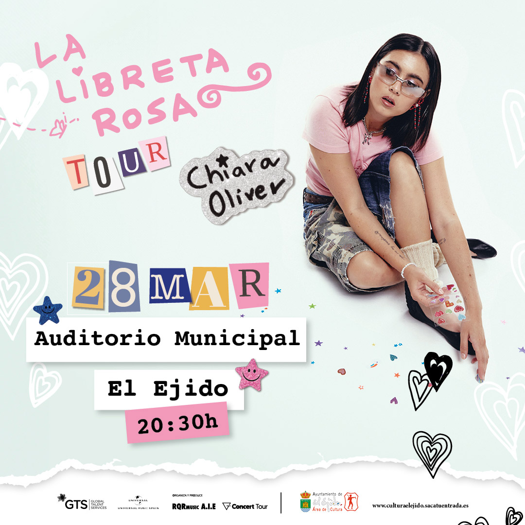 Primavera Cultural de El Ejido 2025 – Chiara Oliver «La libreta rosa tour» – 28 de marzo