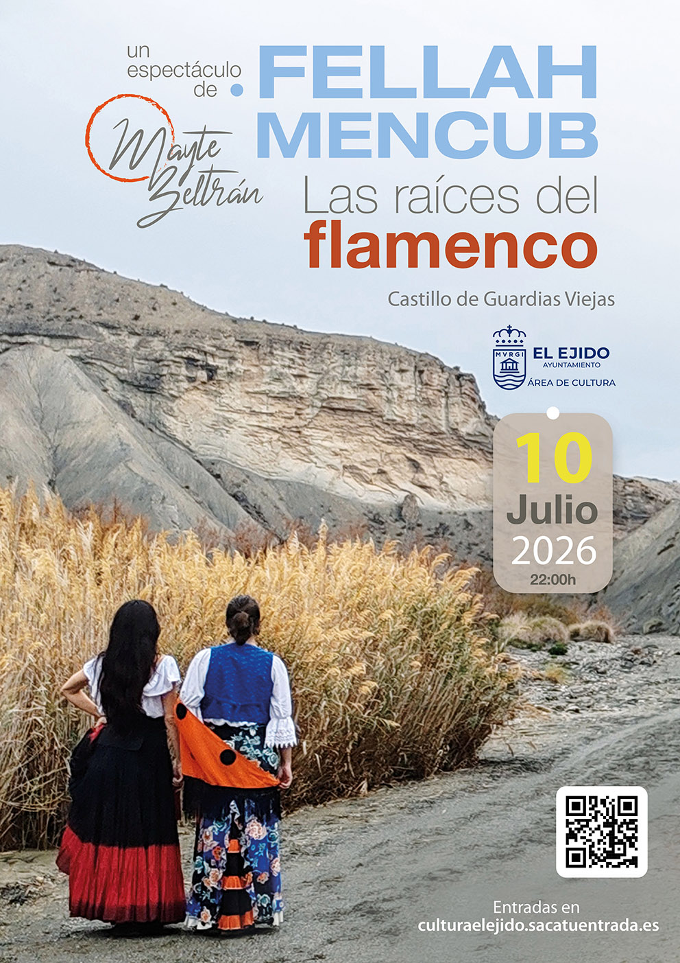 Verano Cultural 2026 – 27 Ciclo de Conciertos Castillo de Guardias Viejas – Mayte Beltrán «Fellah Mencub – Las Raíces del Flamenco» – Viernes 10 de julio 22h