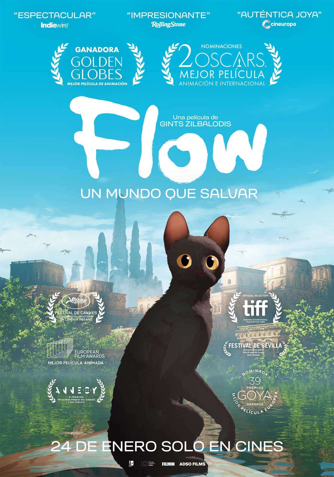 Verano Cultural 2026 – Cine «Flow, un mundo que salvar» – Almerimar – Lunes 27 de julio, Campo de Rugby 22 h