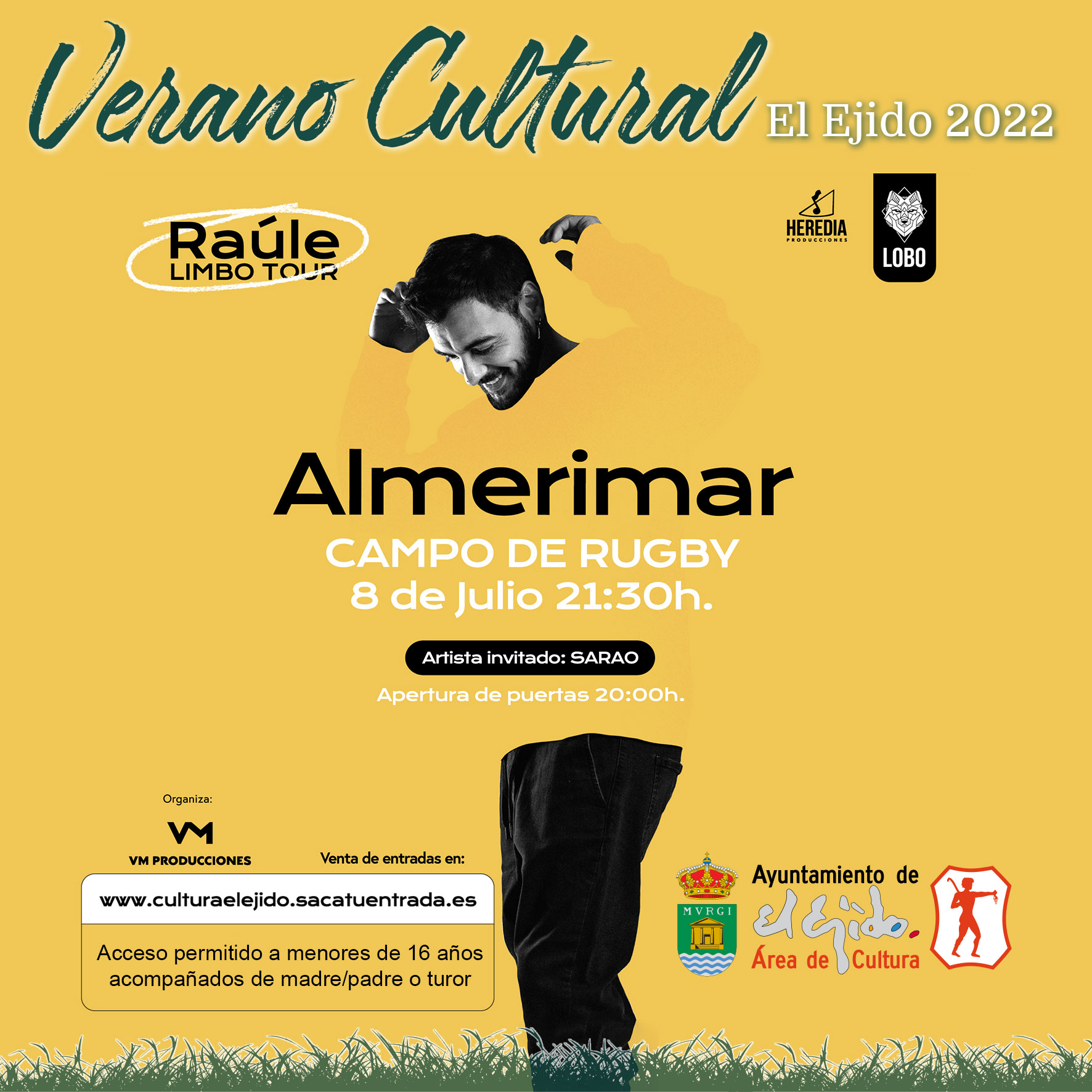 Avance de programación del Verano Cultural 2022 de El Ejido – Raúle «Limbo tour»