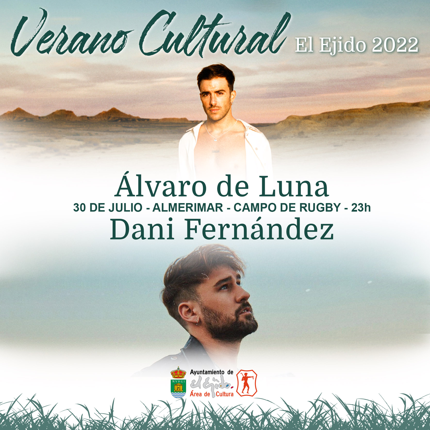 Verano Cultural 2022 de El Ejido – Álvaro de Luna y Dani Fernández en concierto