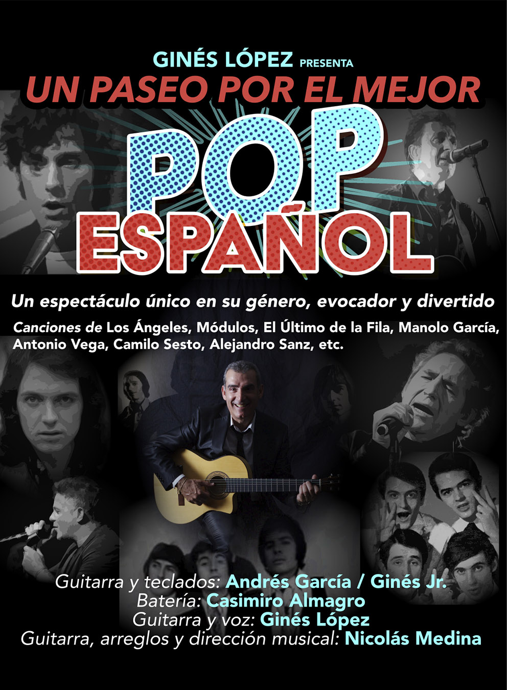 Verano Cultural 2026 – 27 Ciclo de Conciertos Castillo de Guardias Viejas – Ginés López «Un paseo por el mejor pop español» – Viernes 7 de agosto 22h