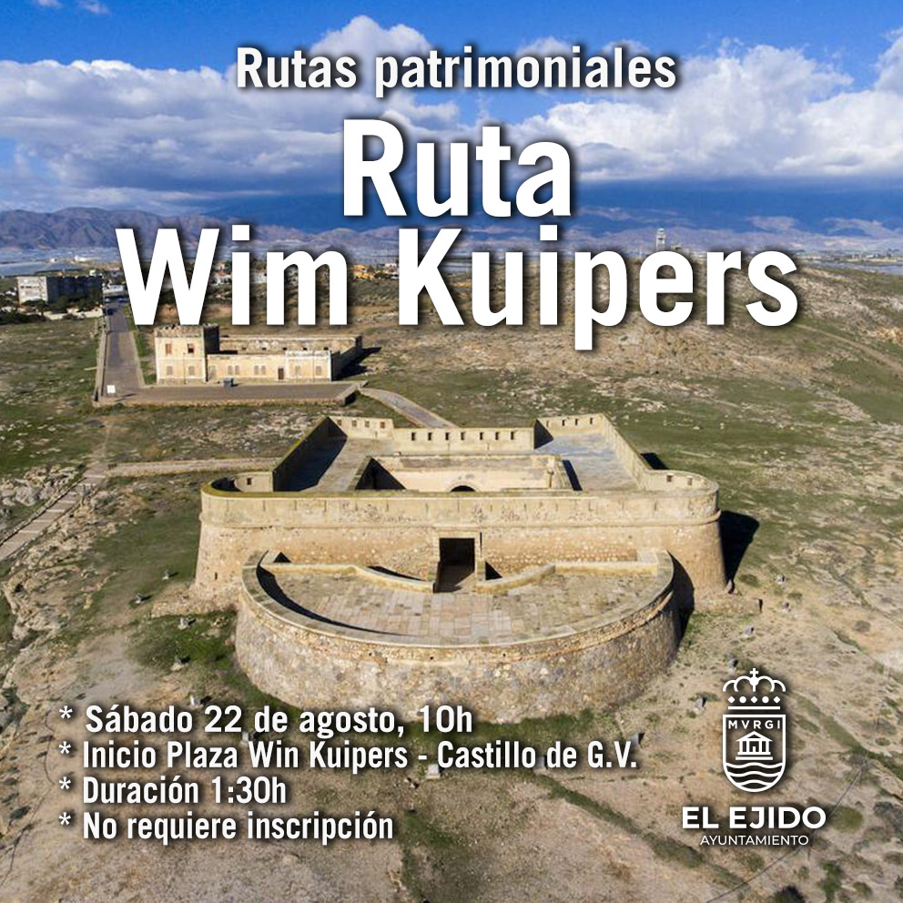 Verano Cultural 2026 – Rutas patrimoniales «Ruta Win Kuipers» – Sábado 22 de agosto, Plaza Win Kuipers 10h