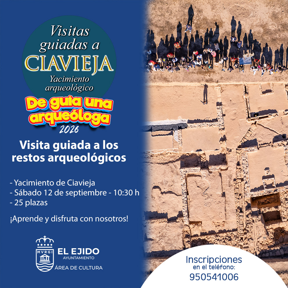 Visitas guiadas al Yacimiento de Ciavieja – «De guía una arqueóloga» – Sábado, 12 de septiembre