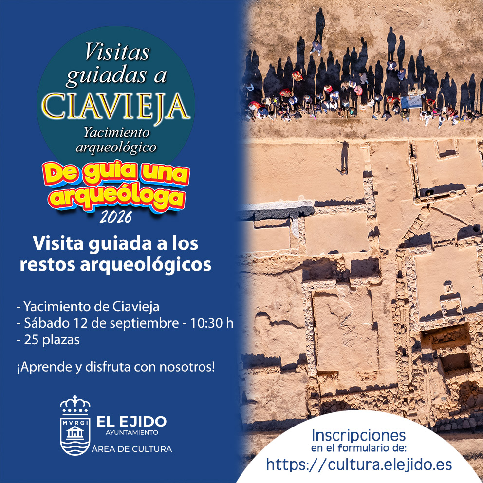 Visitas guiadas al Yacimiento de Ciavieja – «De guía una arqueóloga» – Sábado, 12 de septiembre