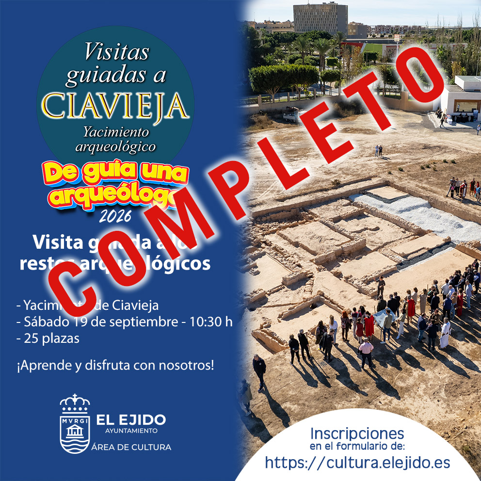COMPLETO Visitas guiadas al Yacimiento de Ciavieja – «De guía una arqueóloga» – Sábado, 19 de septiembre
