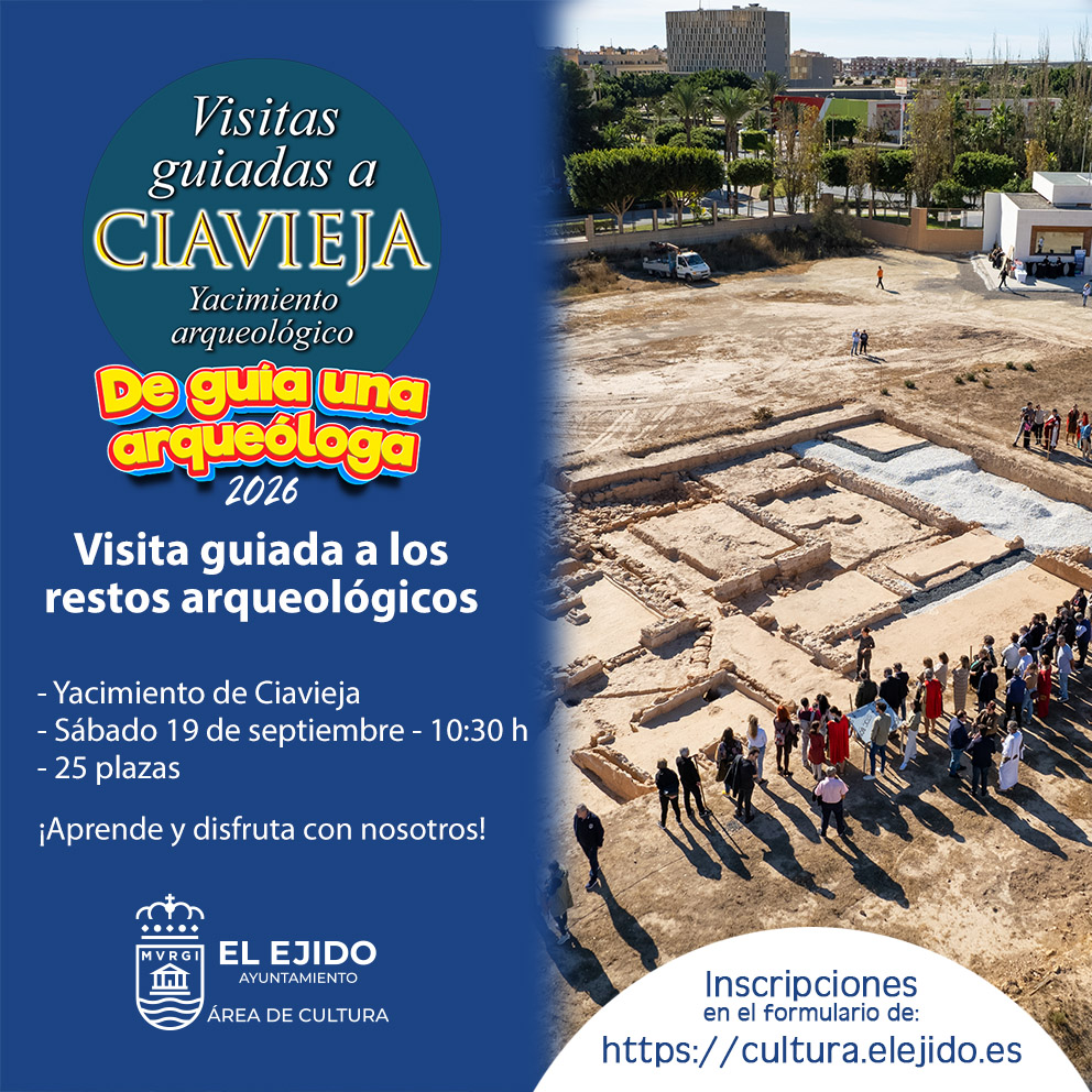 Visitas guiadas al Yacimiento de Ciavieja – «De guía una arqueóloga» – Sábado, 19 de septiembre