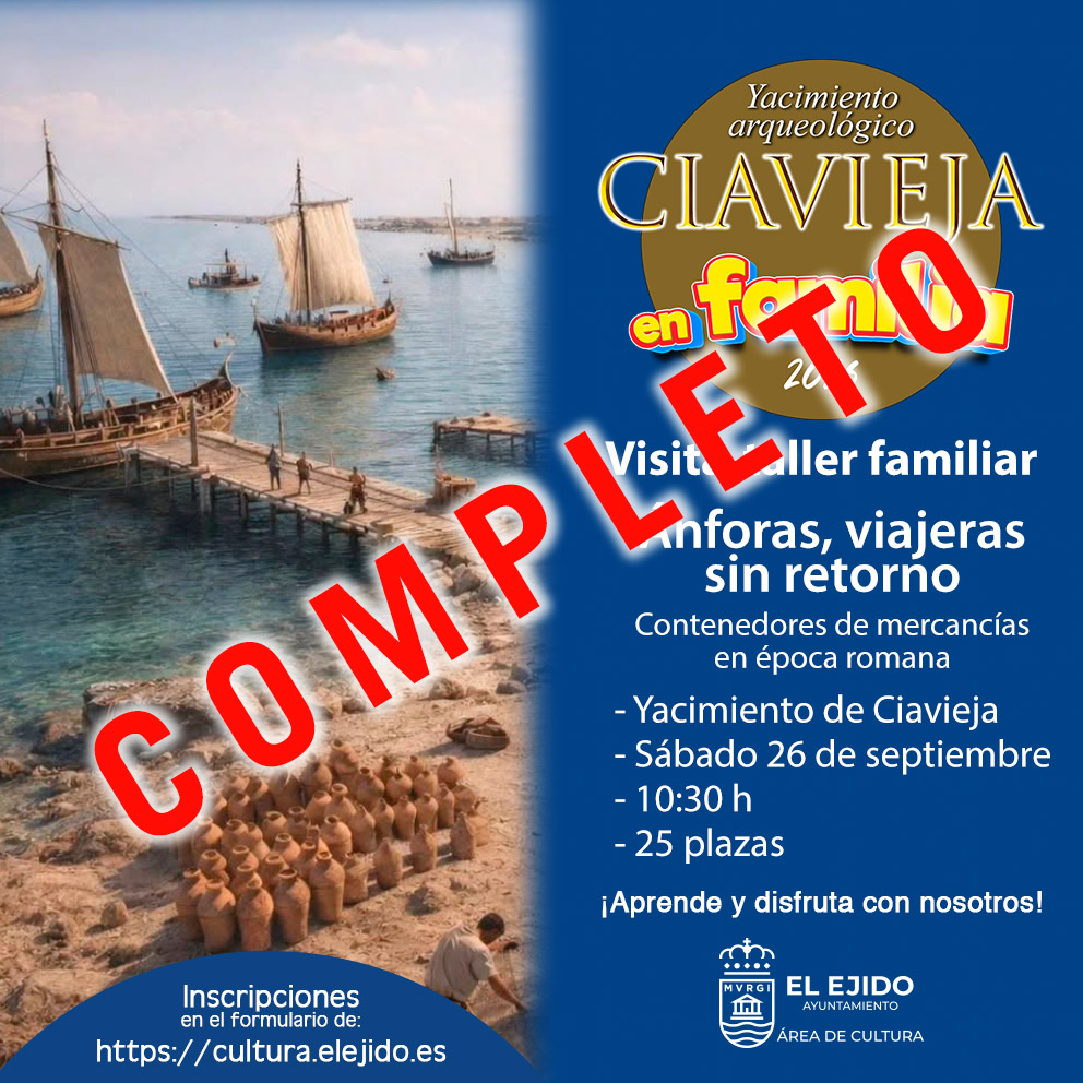 COMPLETO Ciavieja en familia 2026 – Visita-taller familiar «Ánforas, viajeras sin retorno»- sábado, 26 de septiembre