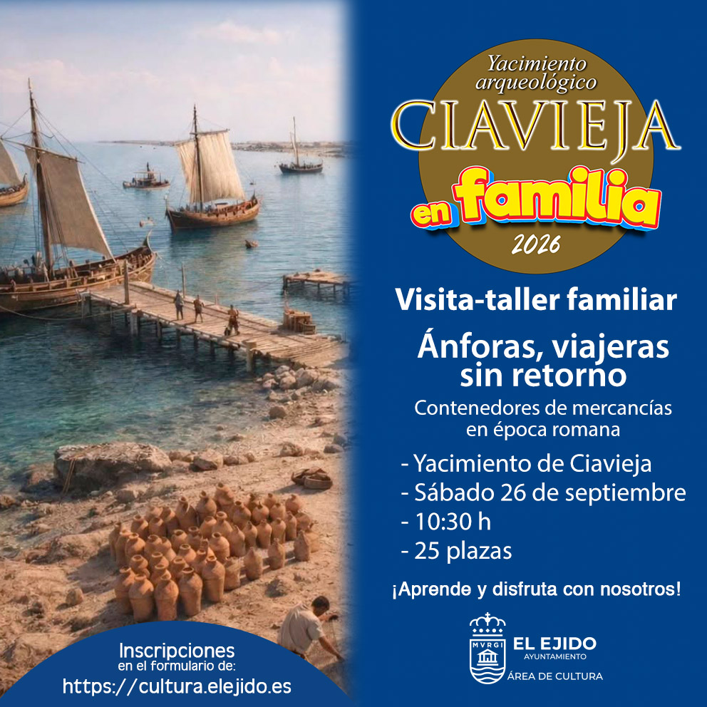 Ciavieja en familia 2026 – Visita-taller familiar «Ánforas, viajeras sin retorno»- sábado, 26 de septiembre