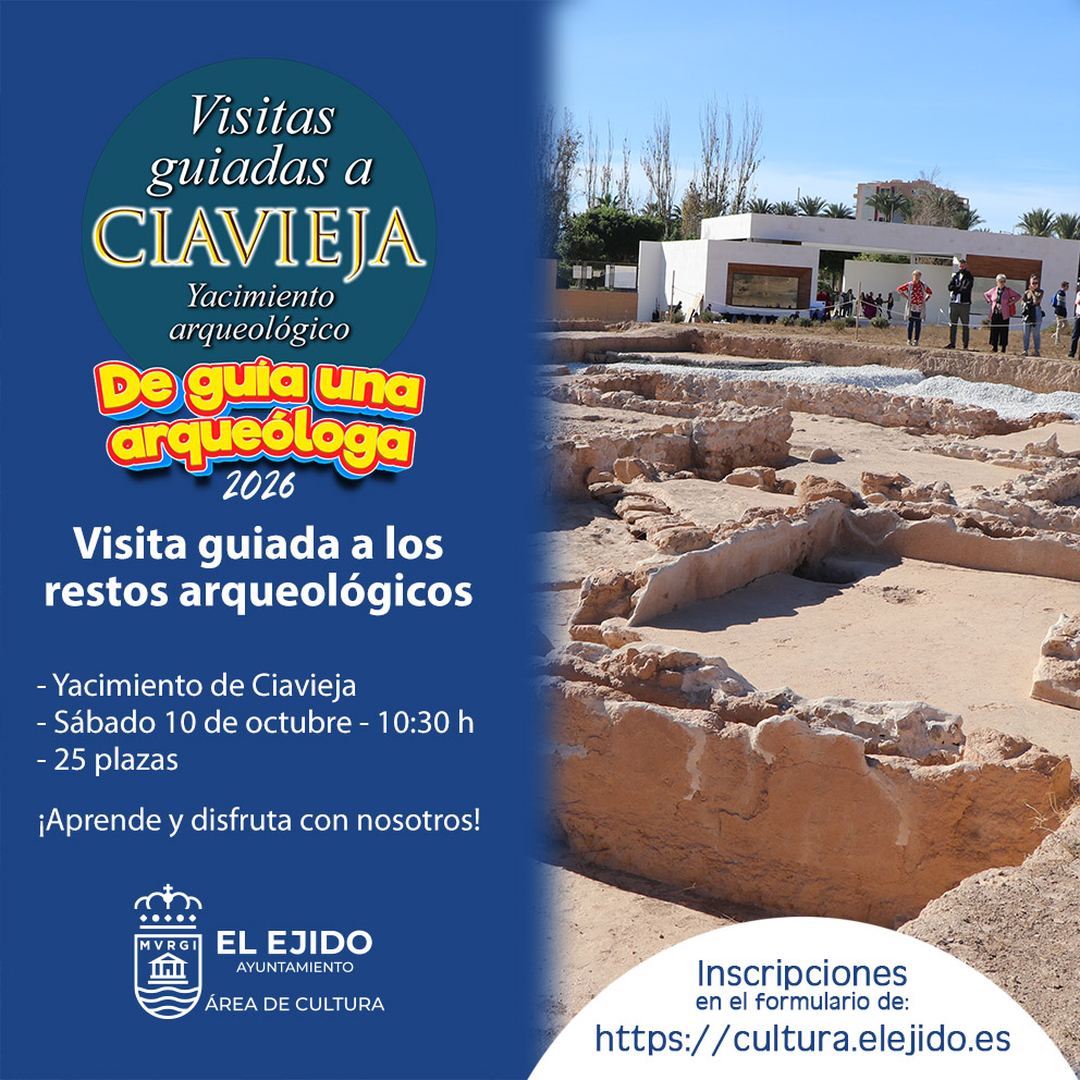 Visitas guiadas al Yacimiento de Ciavieja – «De guía una arqueóloga» – Sábado, 10 de octubre