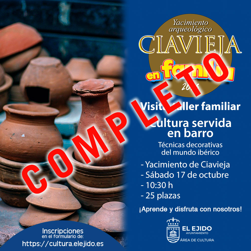 COMPLETO Ciavieja en familia 2026 – Visita-taller familiar «Cultura servida en barro»- sábado, 17 de octubre