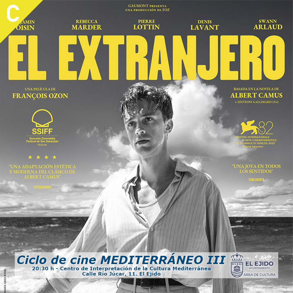 Otoño Cultural 2026 El Ejido – Ciclo de cine Mediterráneo – «El extranjero»- Martes, 20 de octubre, 20:30h