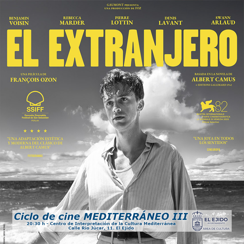 Otoño Cultural 2026 El Ejido – Ciclo de cine Mediterráneo – «El extranjero»- Martes, 20 de octubre, 20:30h