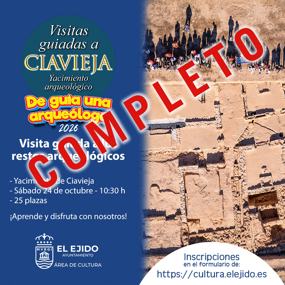 COMPLETO Visitas guiadas al Yacimiento de Ciavieja – «De guía una arqueóloga» – Sábado, 24 de octubre
