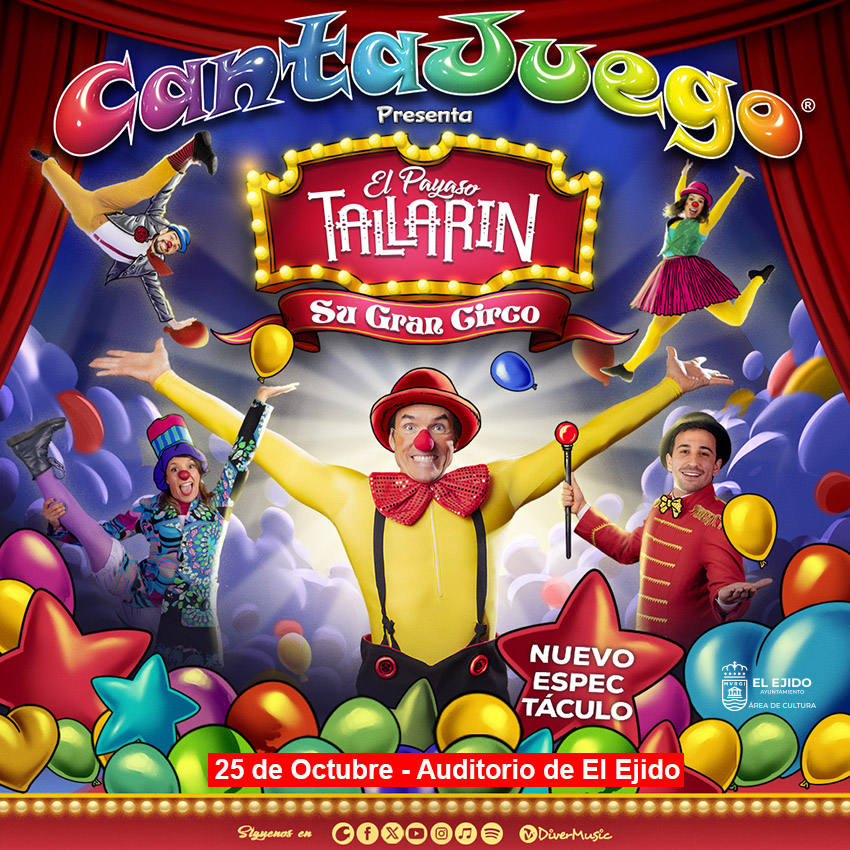 Cantajuego «El payaso Tallarin»- Domingo 25 de octubre