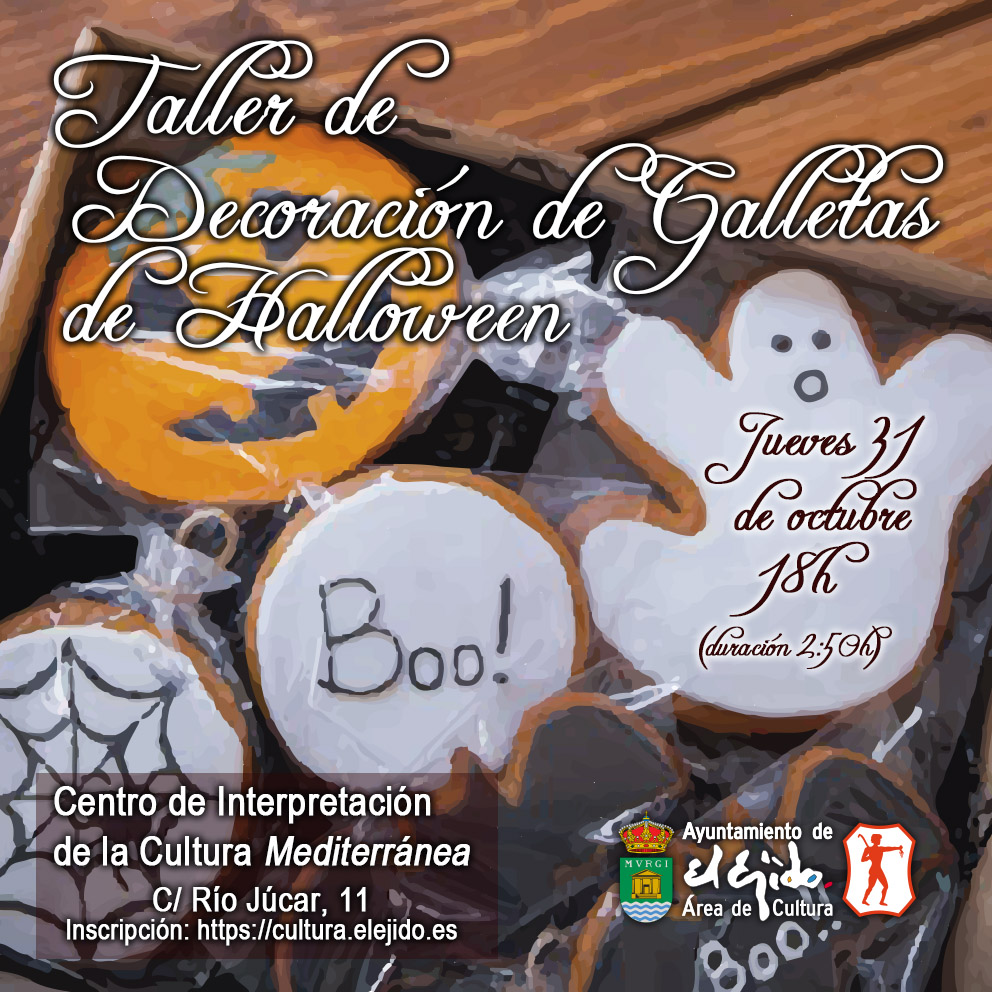 Otoño Cultural de El Ejido – Taller de decoración de galletas de halloween – Jueves 31 de octubre, 18h