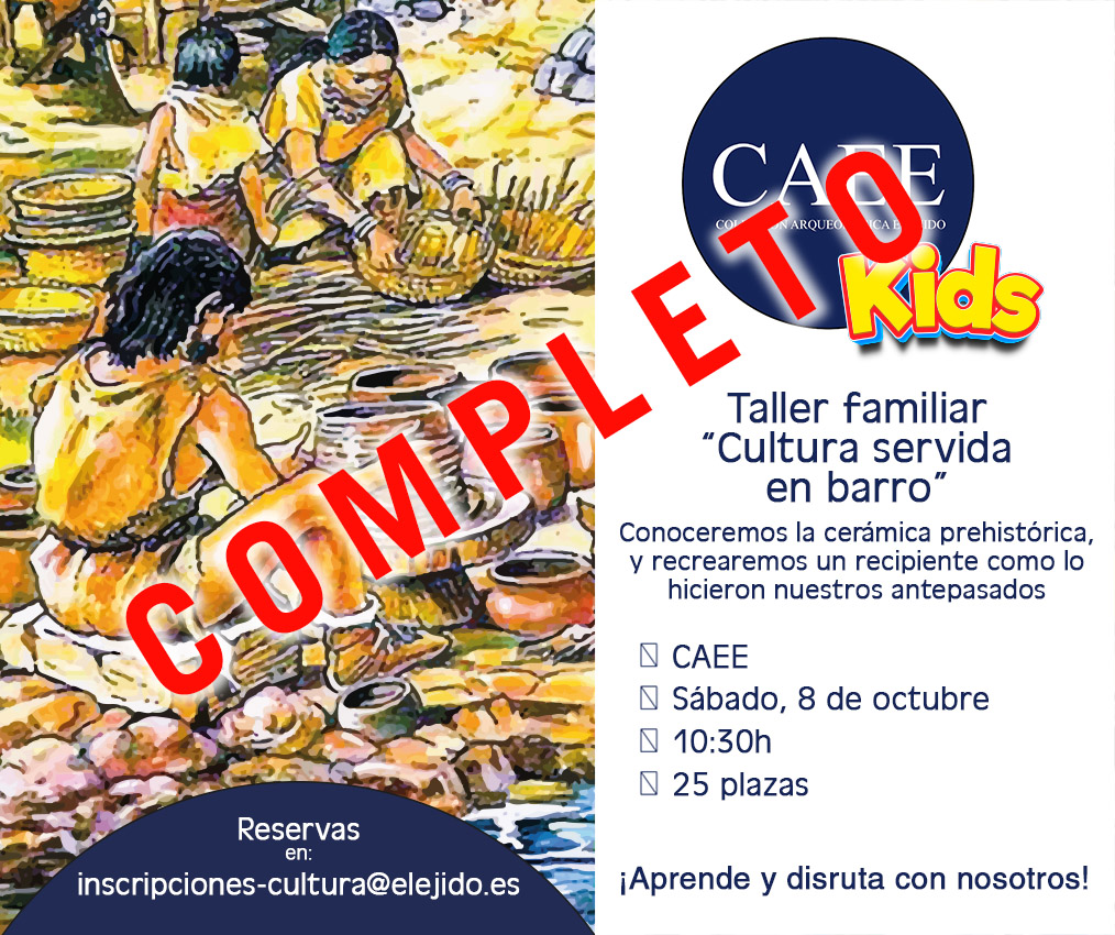 COMPLETO Otoño Cultural 2022 – CAEE kids – Taller familiar «Cultura servida en barro» – Sábado 8 de octubre