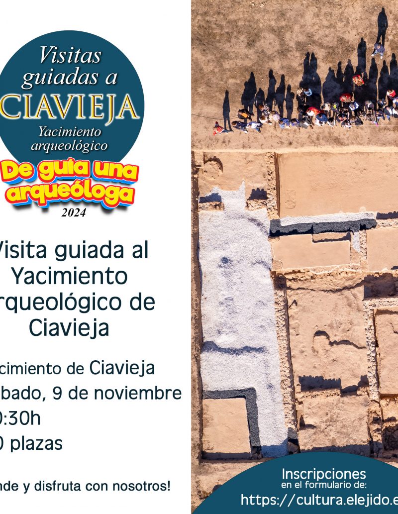 COMPLETO Visitas guiadas al Yacimiento de Ciavieja – «De guía una arqueóloga» – Sábado 9 de noviembre