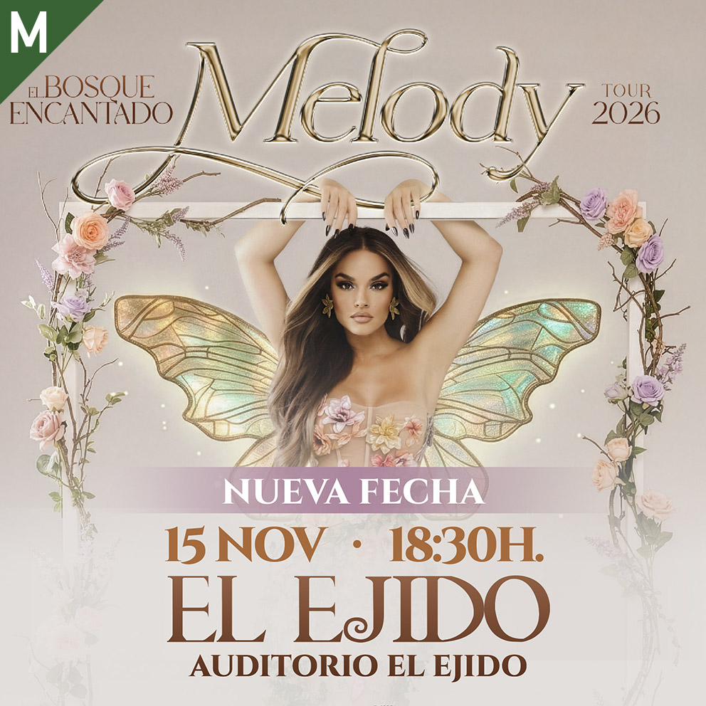 NUEVA FECHA Melody «El bosque encantado Tour 2026»- Domingo 15 de noviembre, 18:30h