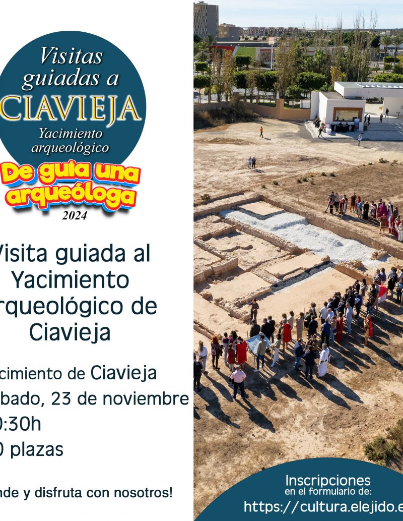 COMPLETO Visitas guiadas al Yacimiento de Ciavieja – «De guía una arqueóloga» – Sábado 23 de noviembre