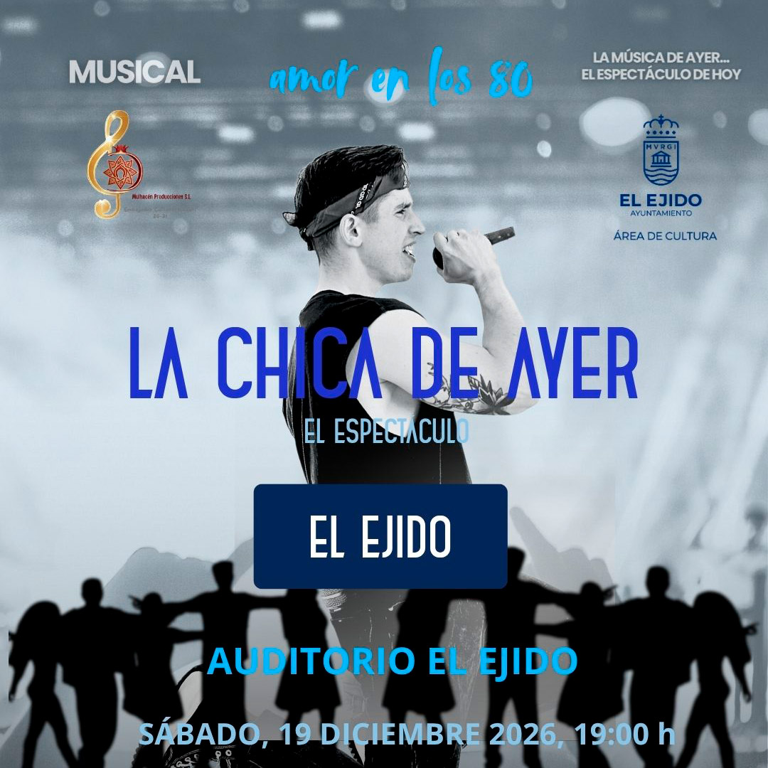 Música – Mulhacén Producciones «Amor en los 80: La chica de ayer» – Sábado 19 de diciembre – Auditorio, 19 h