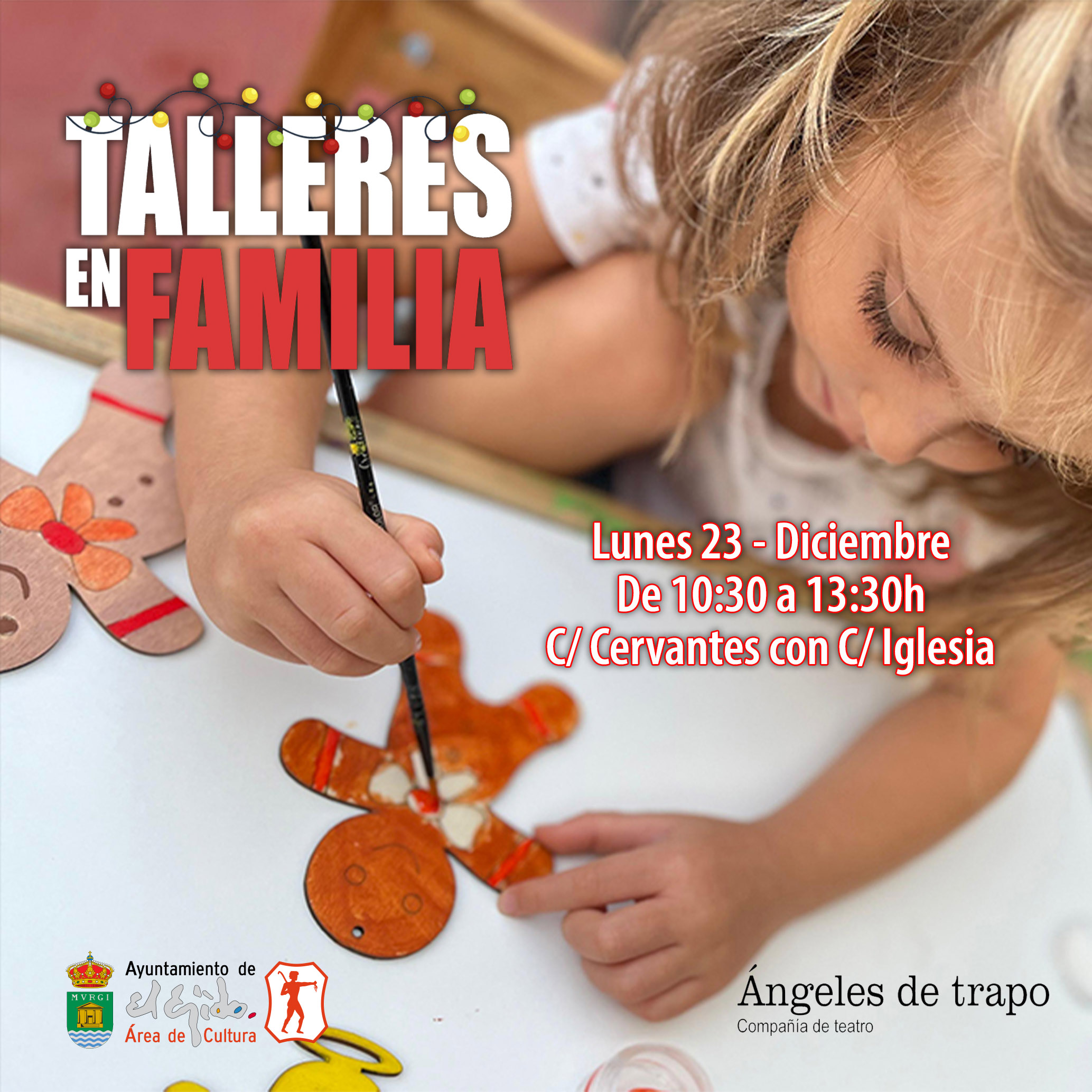 Navidad 2024 de El Ejido – Ángeles de trapo compañía de teatro «Talleres en familia»