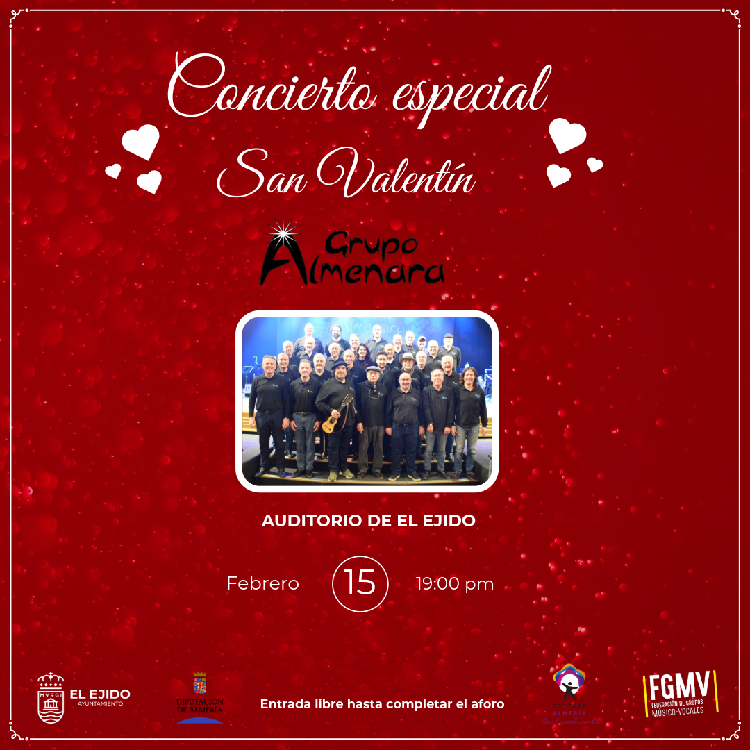 Ciclo de música – Concierto de San Valentín «Grupo Almenara» – Domingo, 15 de febrero – Auditorio – 19:00 horas