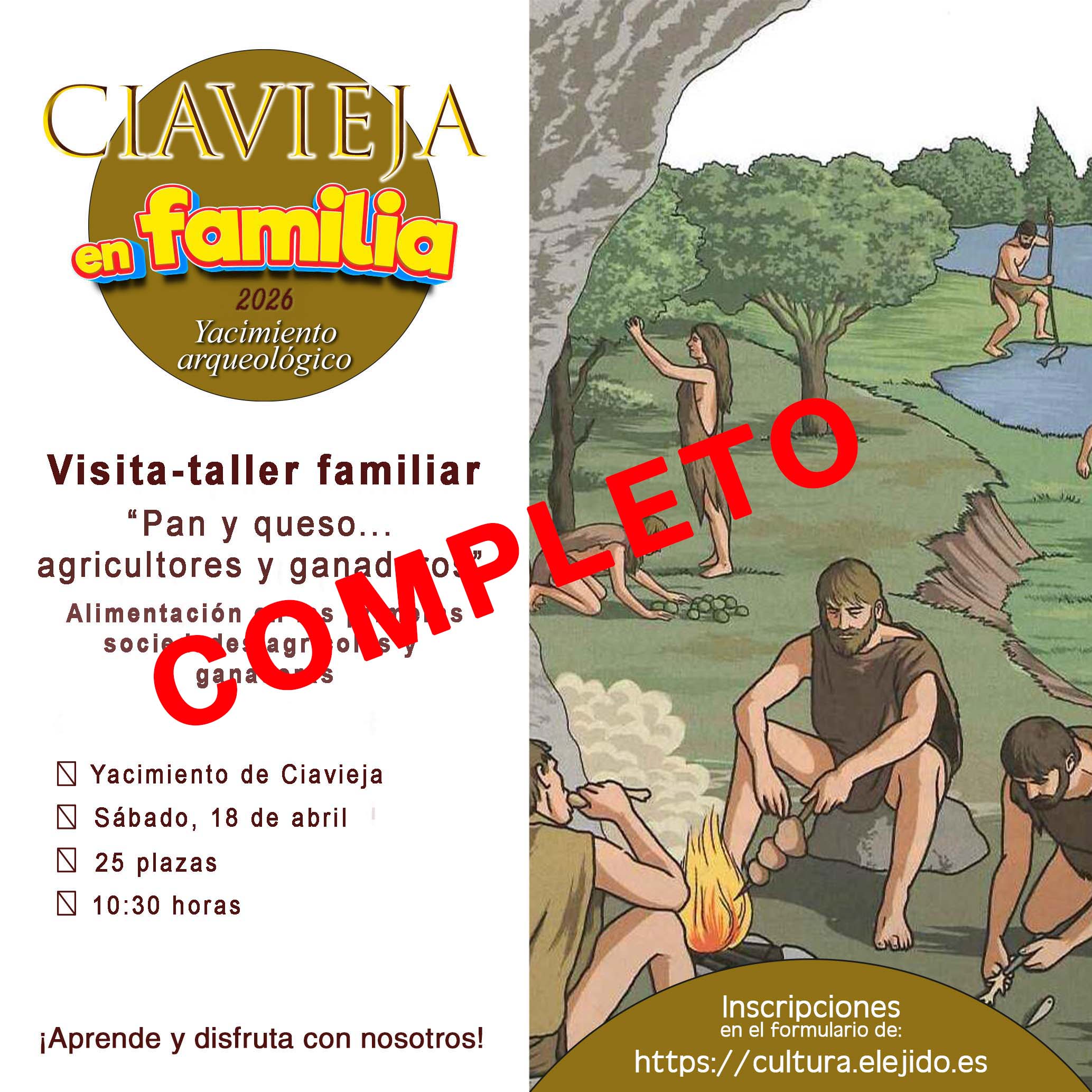 COMPLETO Ciavieja en familia 2026 – Visita-taller familiar «Pan y queso: agricultura y ganadería»- sábado, 18 de abril