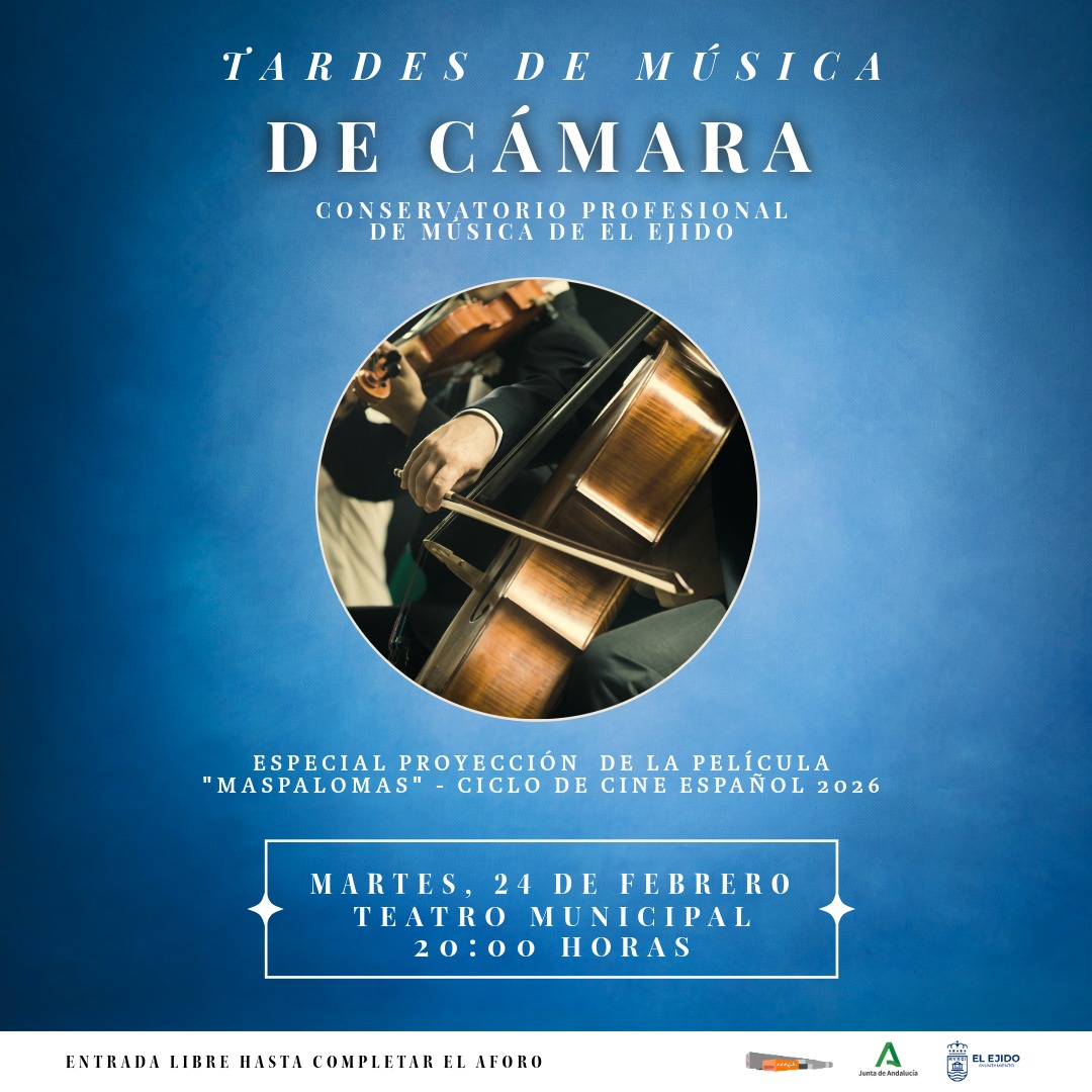 Tardes de Música de Cámara del Conservatorio Profesional de Música de El Ejido – Martes, 24 de febrero – 20:00 h – Teatro Municipal