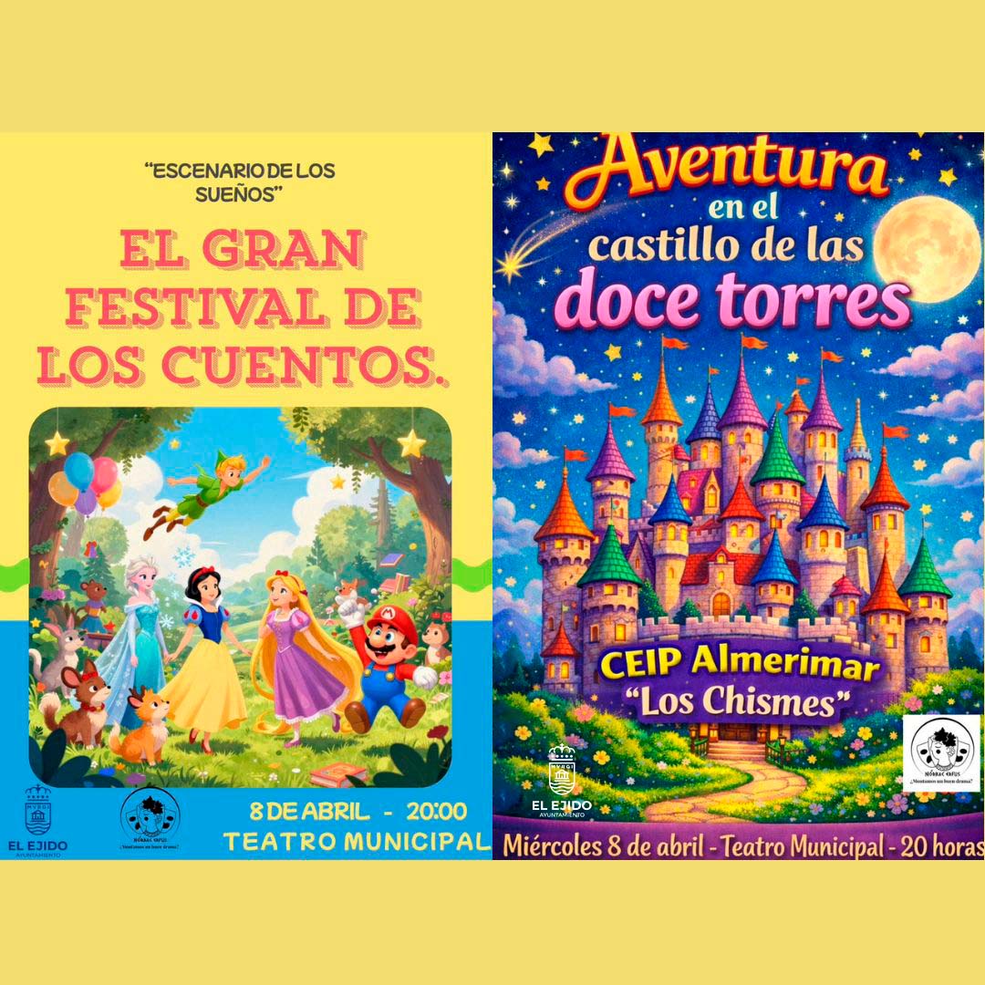 MTA 2026 – EMT Escenario de los sueños «El gran festival de los cuentos» y  EMT Los chismes «Aventura en el castillo de las doce torres»- Miércoles, 8 de abril – 20:00 h – Teatro Municipal