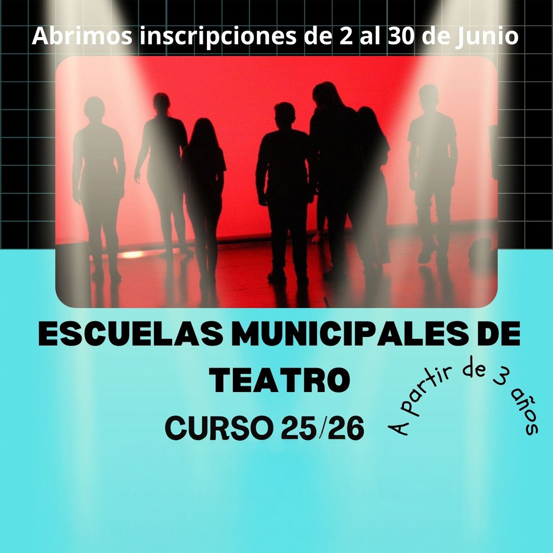 Abierto el plazo de preinscripciones en las Escuelas Municipales de Teatro curso 25/26
