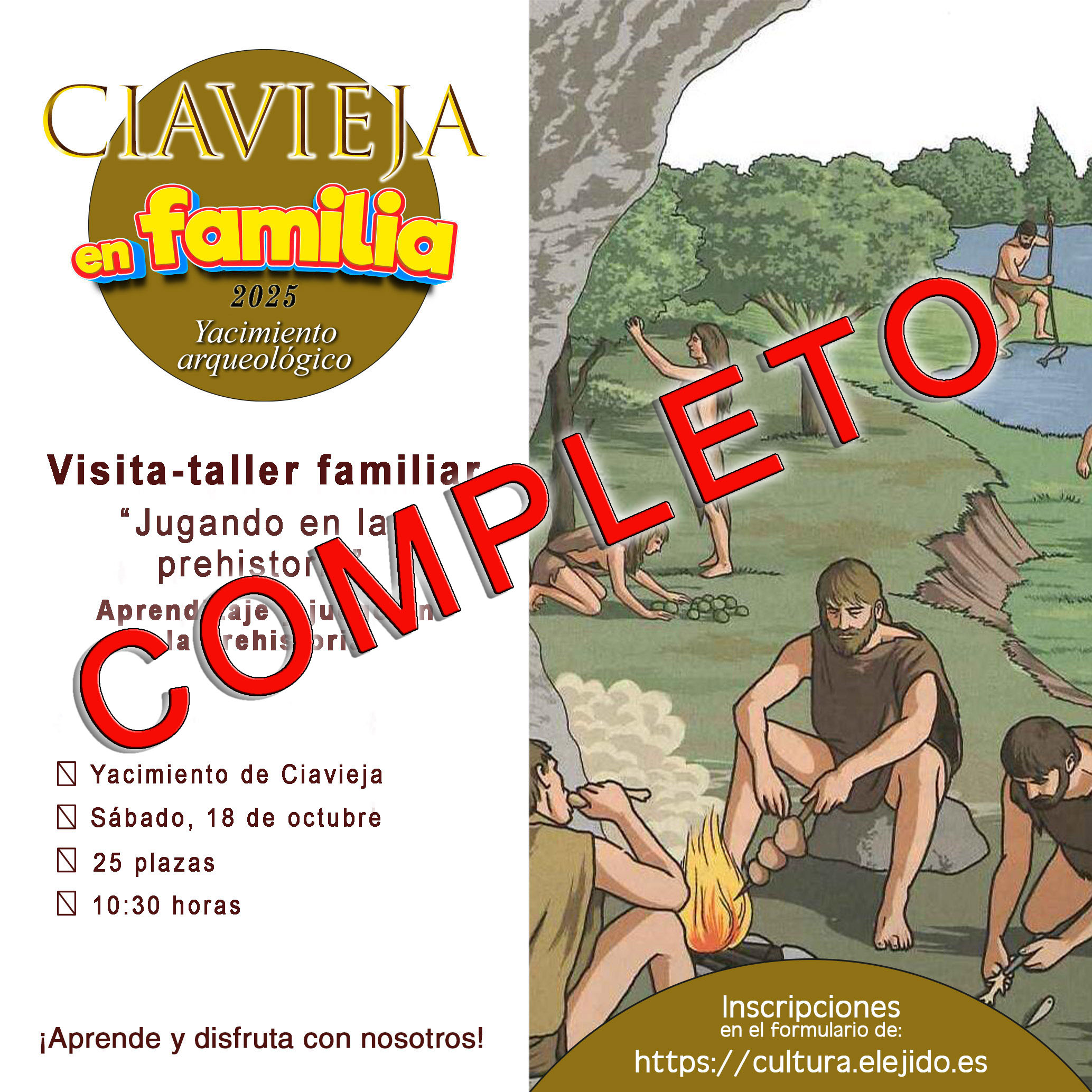 COMPLETO Ciavieja en familia 2025- Visita-taller familiar «Jugando en la prehistoria»- sábado, 18 de octubre