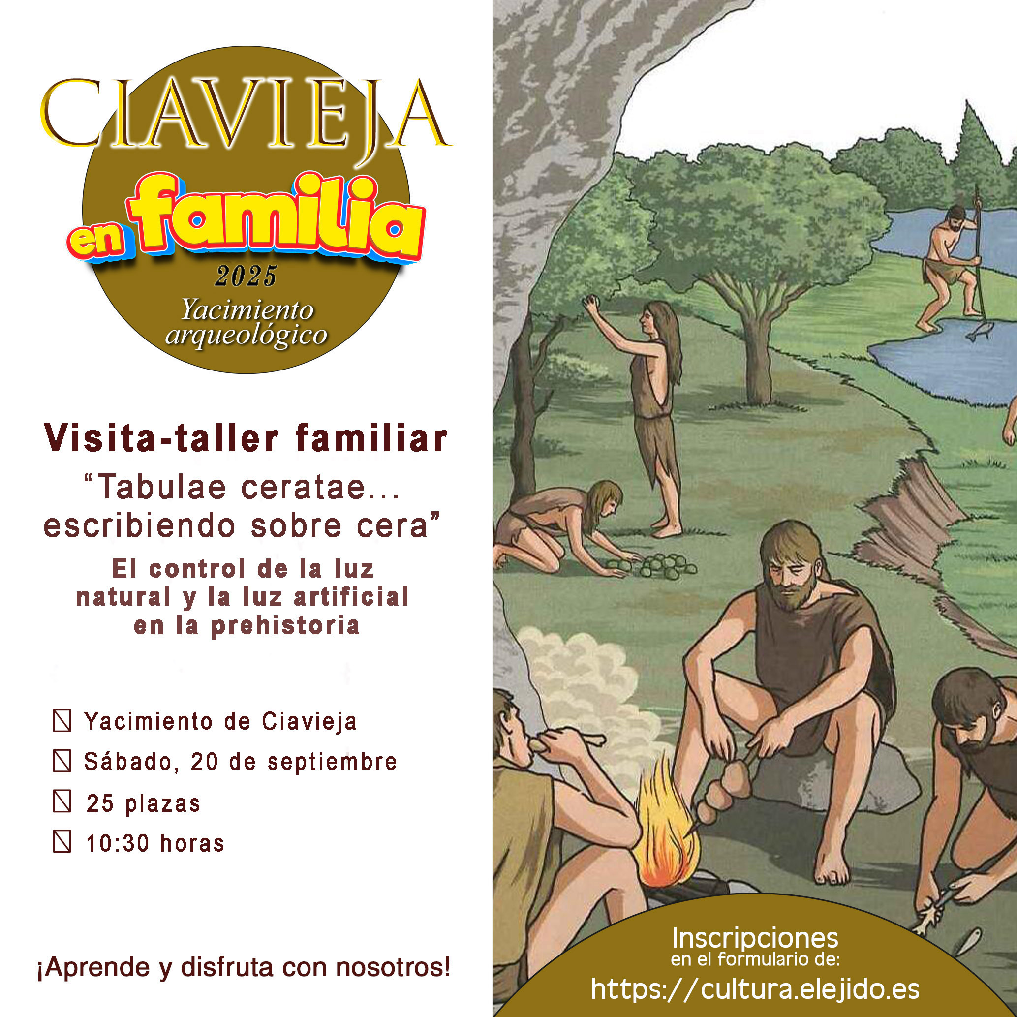 Ciavieja en familia 2025- Visita-taller familiar «Tabulae ceratae…escribiendo sobre cera»- sábado, 20 de septiembre