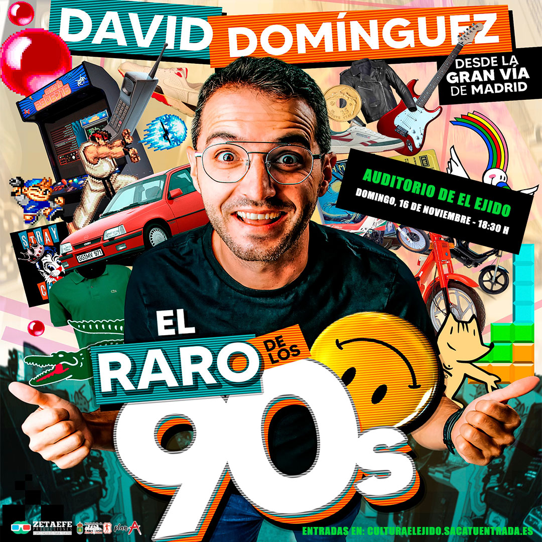 David Domínguez «El raro de los 90s»- Auditorio – Domingo, 16 de noviembre, 18:30 h