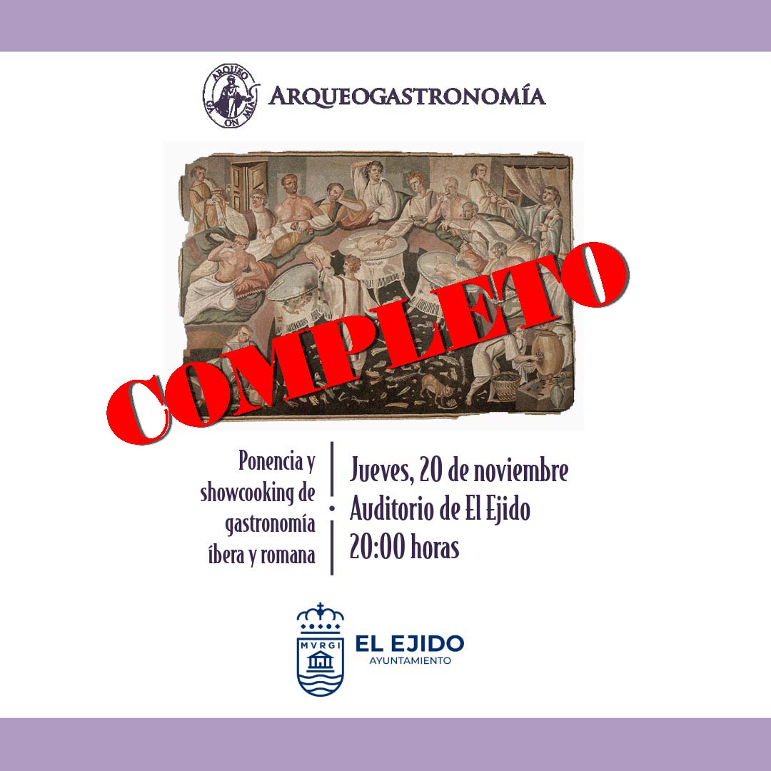 Otoño Cultural – Arqueogastronomía «Convivium de Iberia a Hispania» – Jueves, 20 de noviembre – Auditorio, 20:00 h