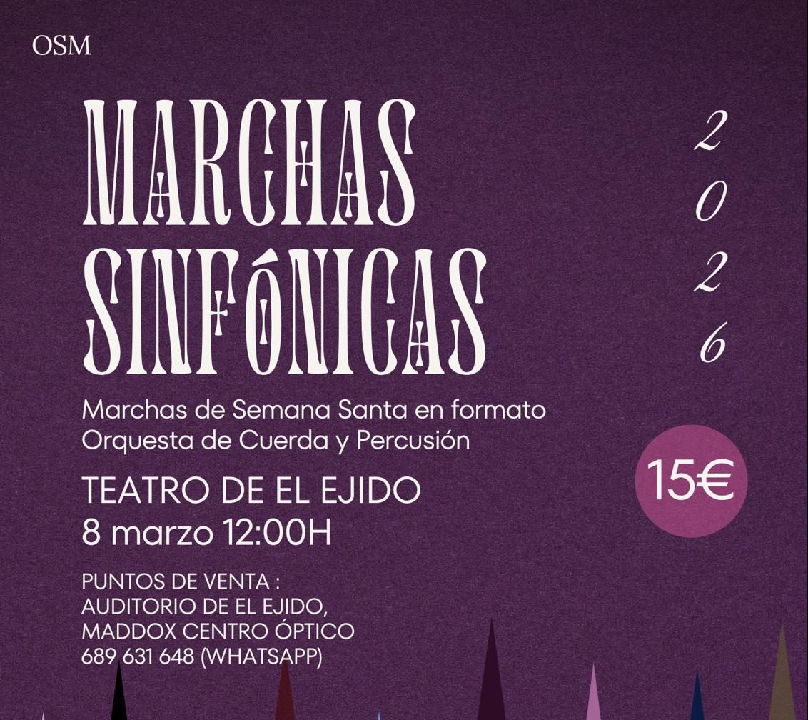 Ciclo de música – Concierto «Marchas sinfónicas» de la OSM – Teatro Municipal – Domingo, 8 de marzo, 12 h