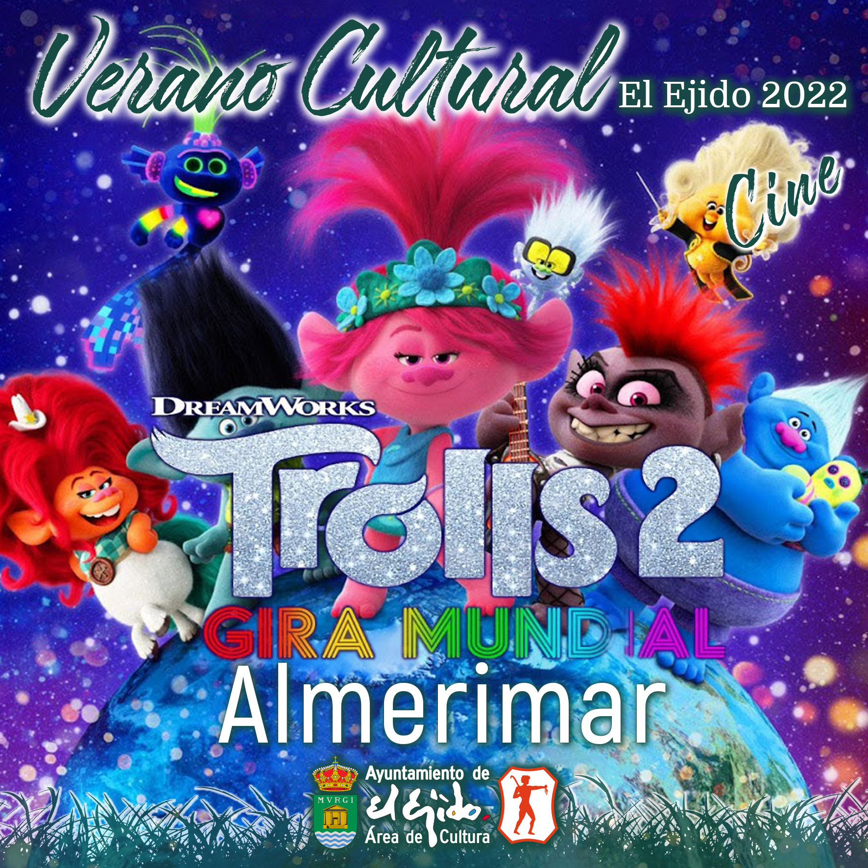 Verano Cultural 2022 de El Ejido – Cine – Almerimar – Trolls 2 gira mundial
