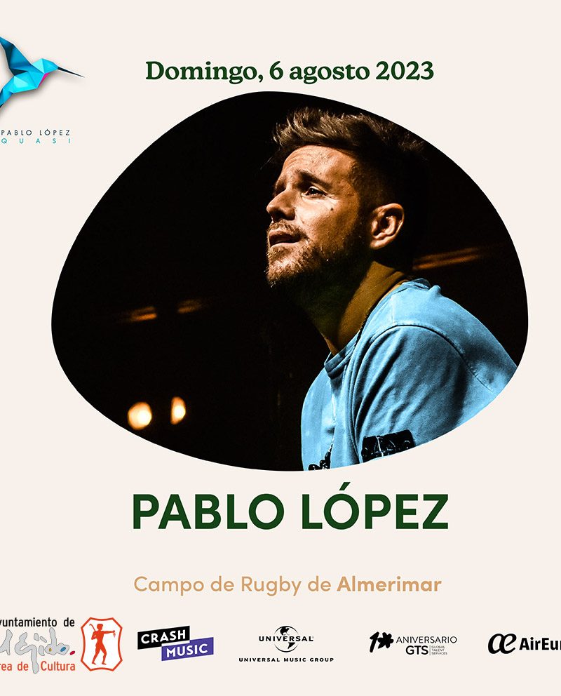 Pablo López «Tour 2023» – Sábado 6 de agosto