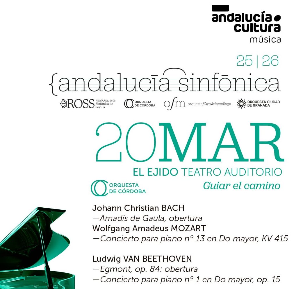 Andalucía Sinfónica «Guiar el camino» Orquesta de Córdoba – Viernes, 20 de marzo – 20:30 h – Auditorio
